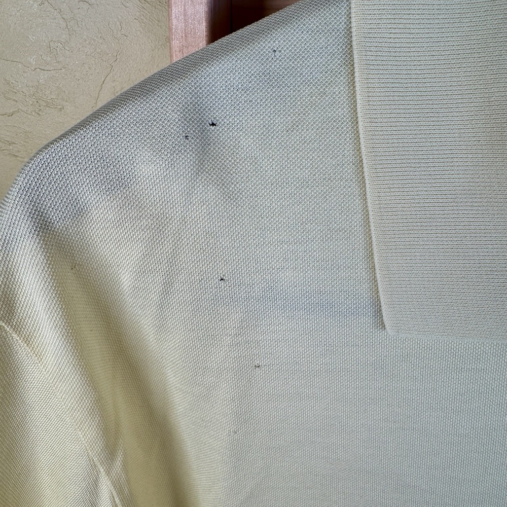 Polo Golf Ralph Lauren Pebble Beach Shirt Mens Size Lg Butter Yellow Pima Cotton - Picture 6 of 7